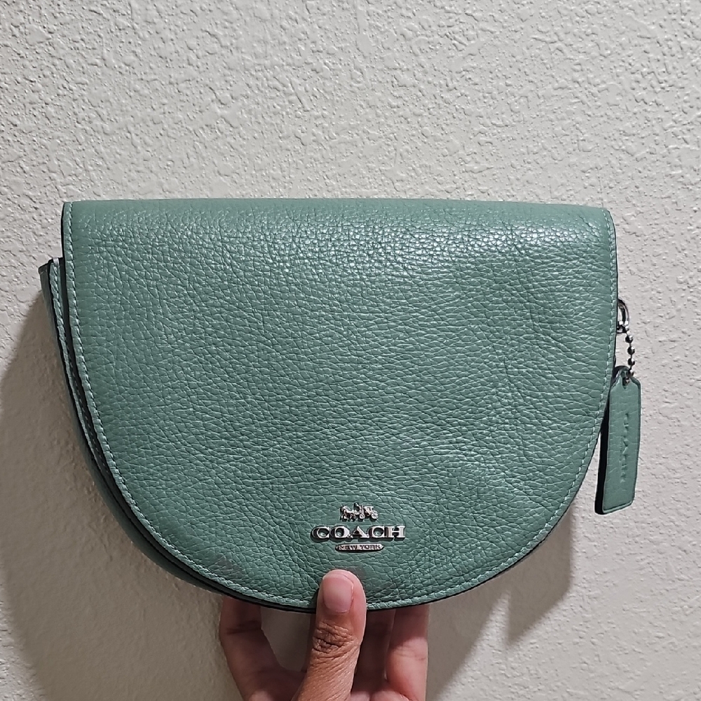 Coach Mint Leather Shoulder Bag